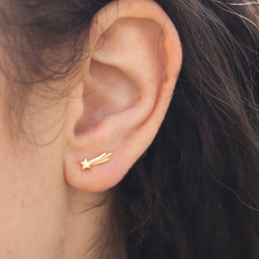 NWT Missoma Gold Shooting Star Studs